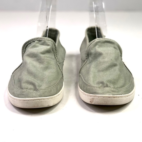Sanuk Pair O Dice canvas slip on sneakers pale sage green low profile 7.5 - Picture 5 of 10